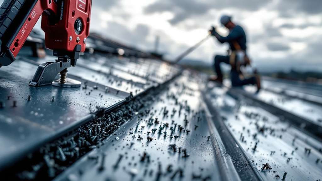 how many screws in metal roofing