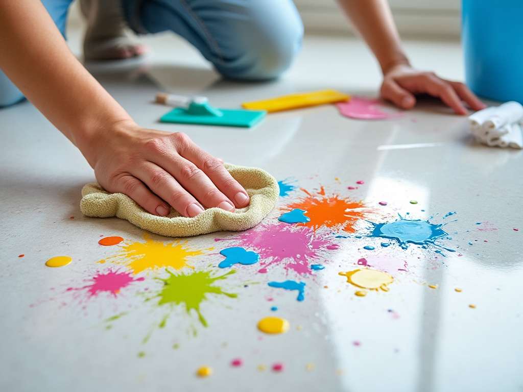 how to get paint off vinyl floor