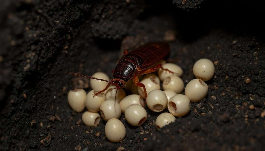 cockroach egg laying