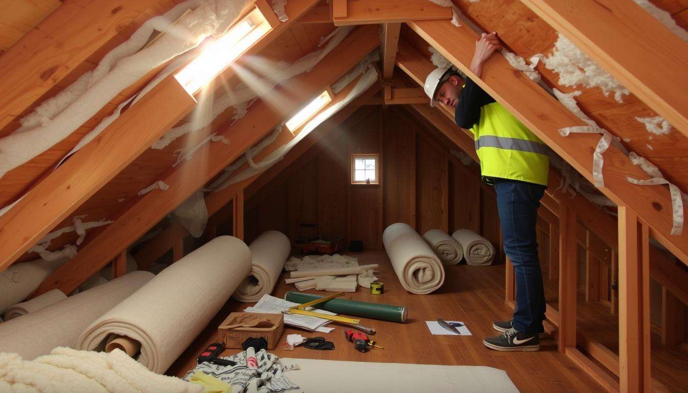 how to insulate an attic roof rafters