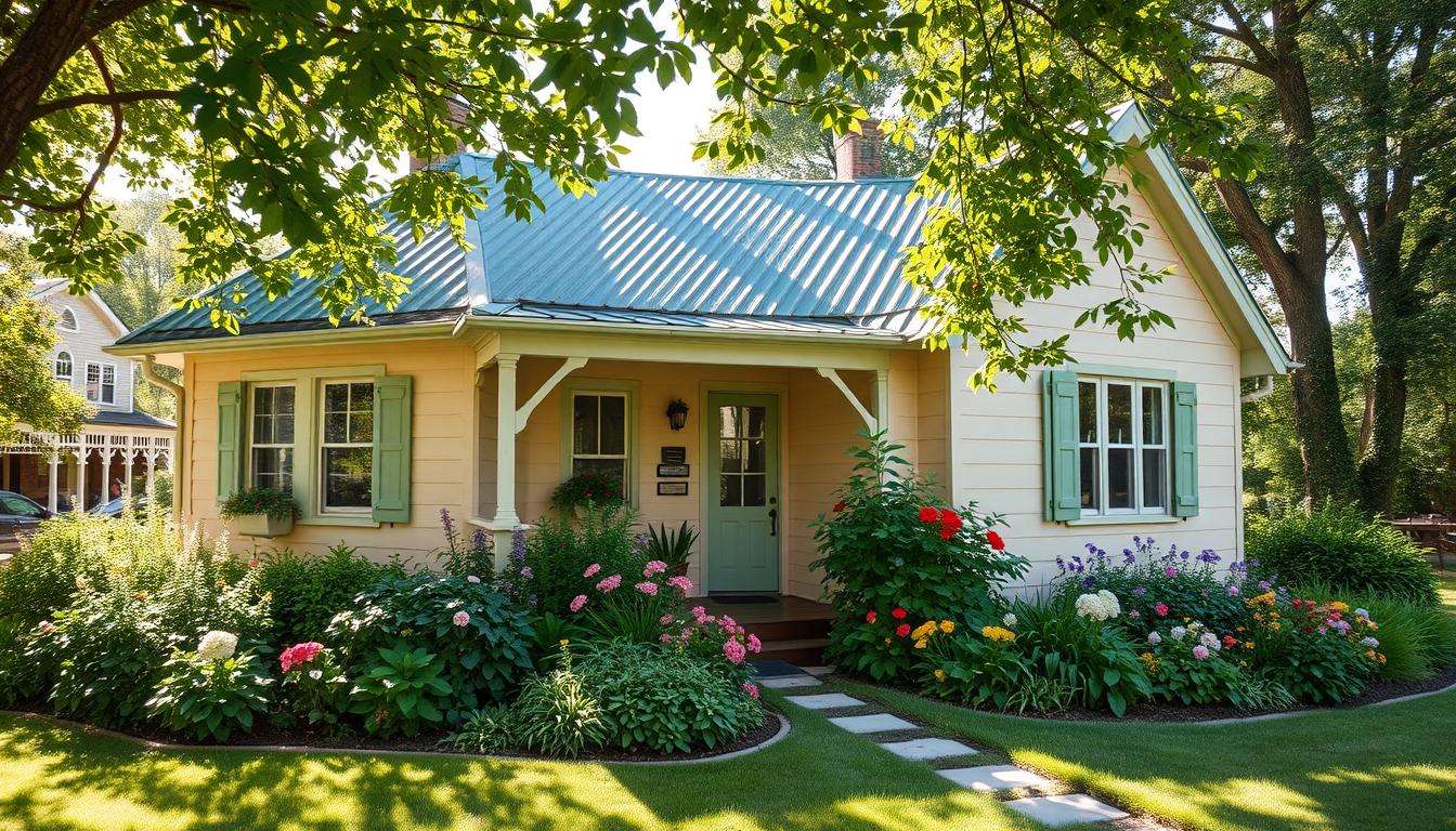 what color to paint house with green roof