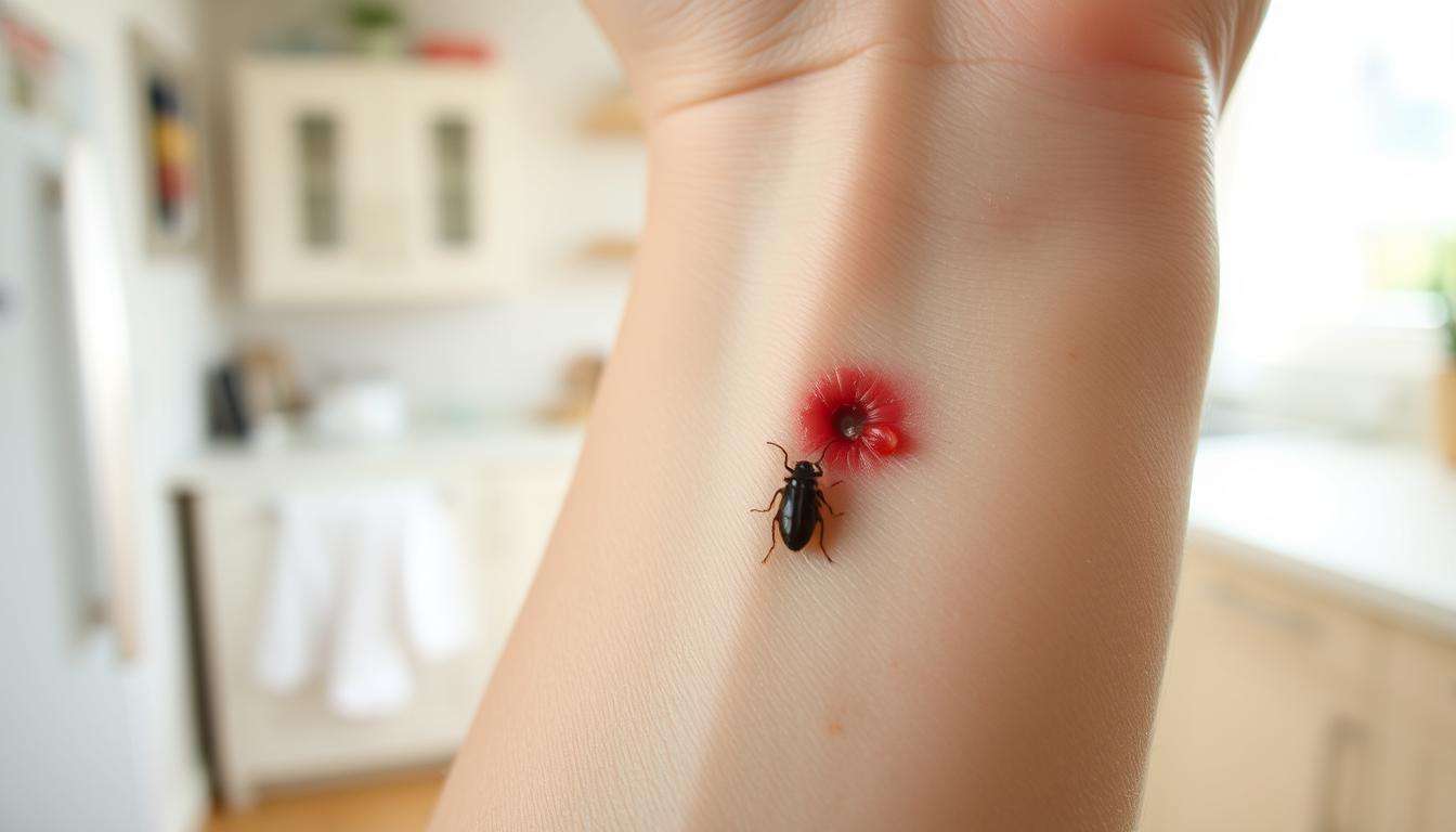 what does a cockroach bite look like