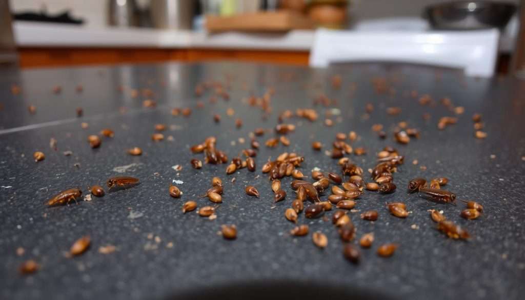 Recognizing droppings as signs of cockroach infestation