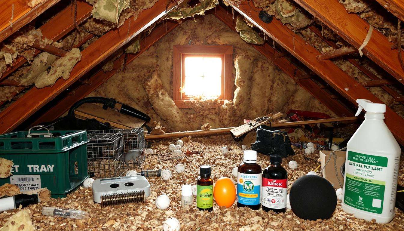 how to get rid of mice in attic under insulation