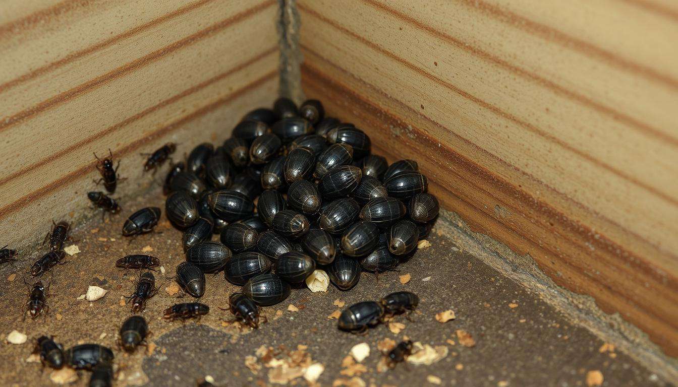 what does a cockroach nest look like
