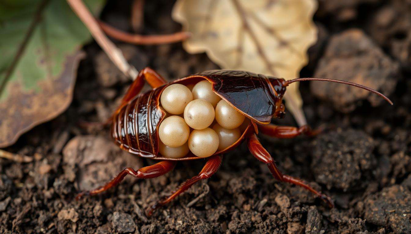what does a pregnant cockroach look like