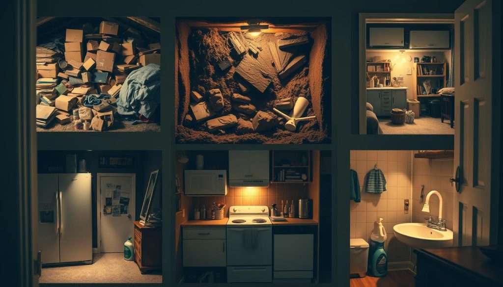mice nesting locations in homes