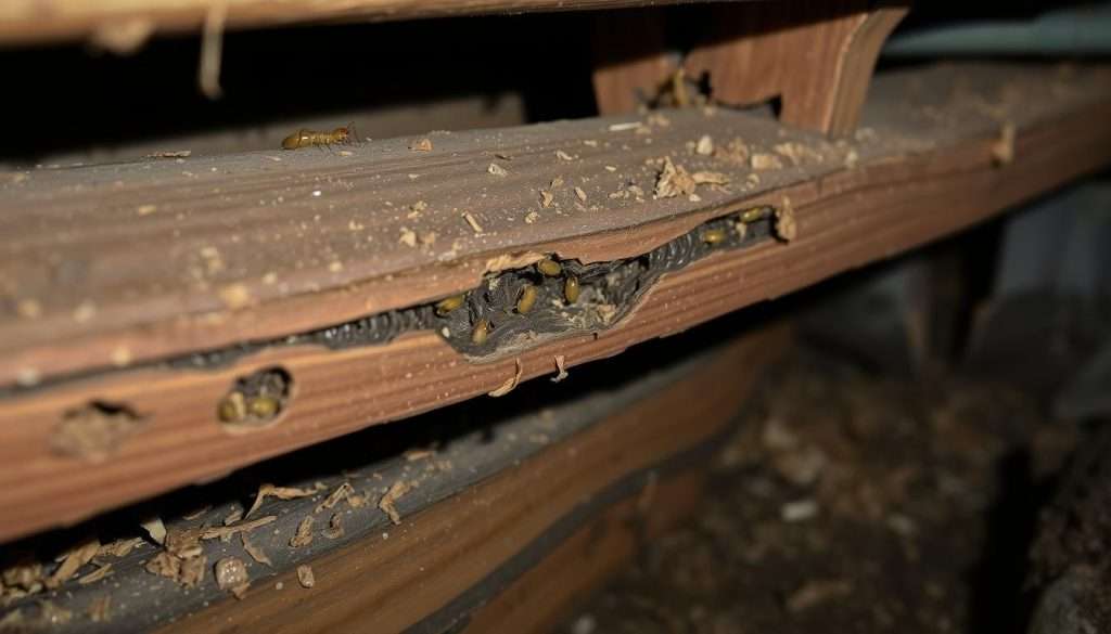 signs of subterranean termite infestation