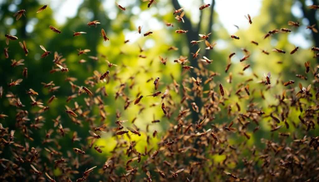 termite swarm season