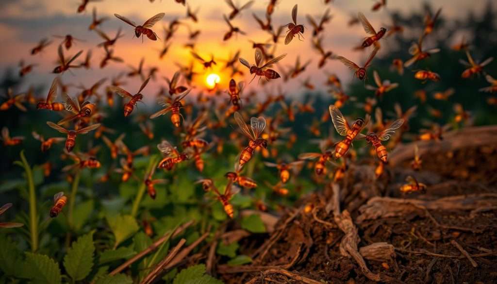 termite swarming season