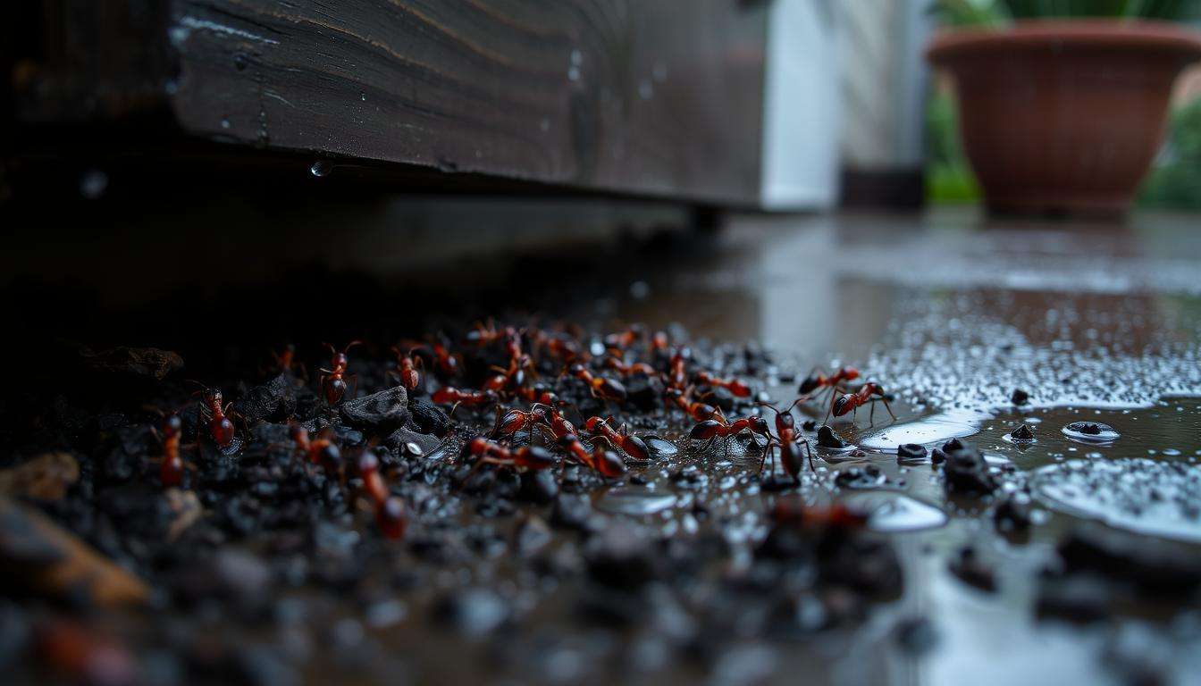 do ants come inside when it rains