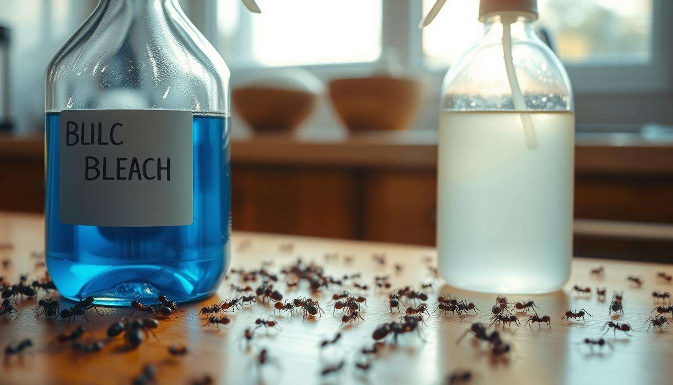 does bleach or vinegar kill ants